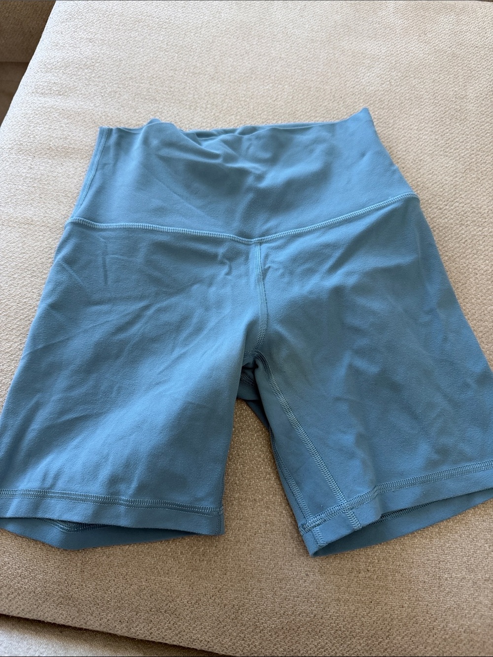 High-Waist Blue Women’s Algin Shorts